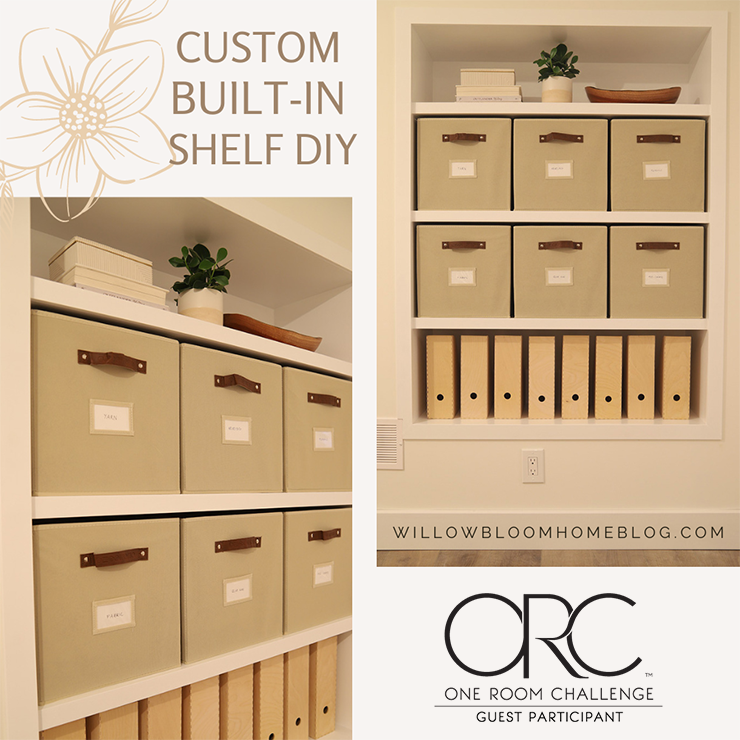 Custom Built-in Shelf DIY – Week 4 of the One Room Challenge - Willow ...